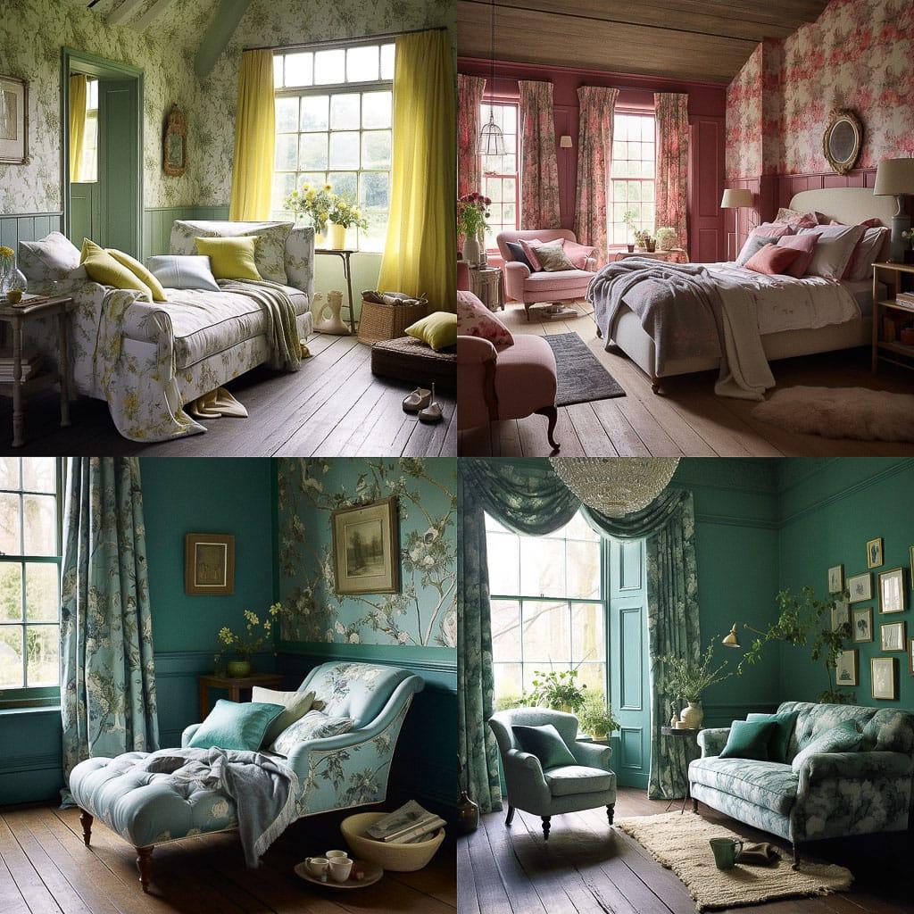 Laura Ashley style, Midjourney V5.1, render 1 of 4