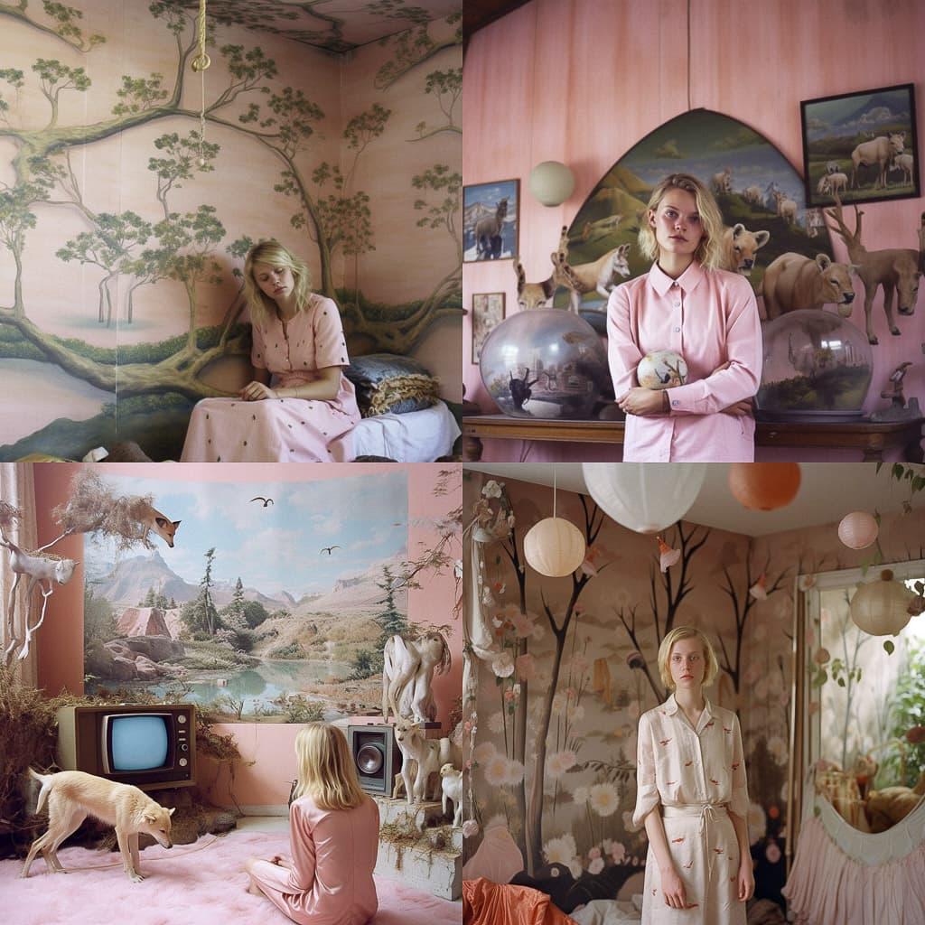Laure Prouvost style, Midjourney V5.1, render 1 of 4