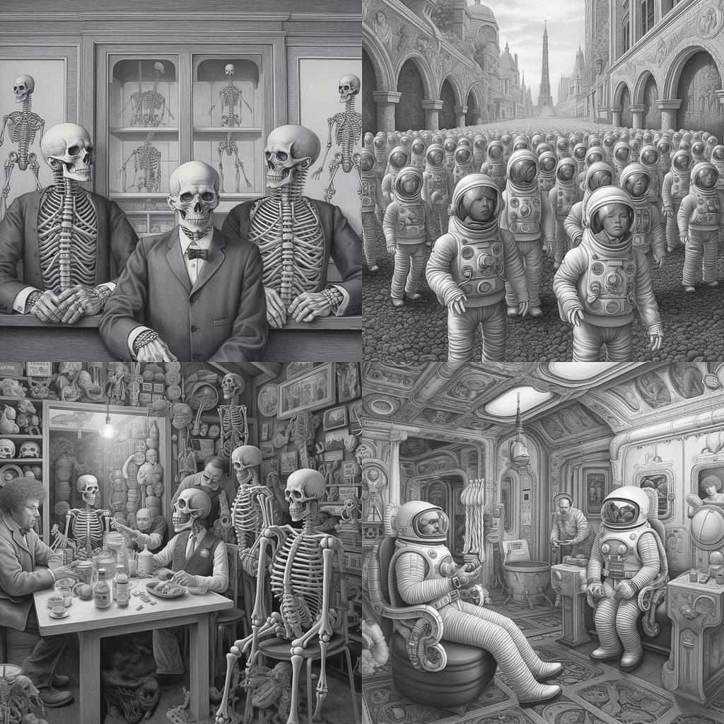 Laurie Lipton style, Midjourney V5.1, render 1 of 4