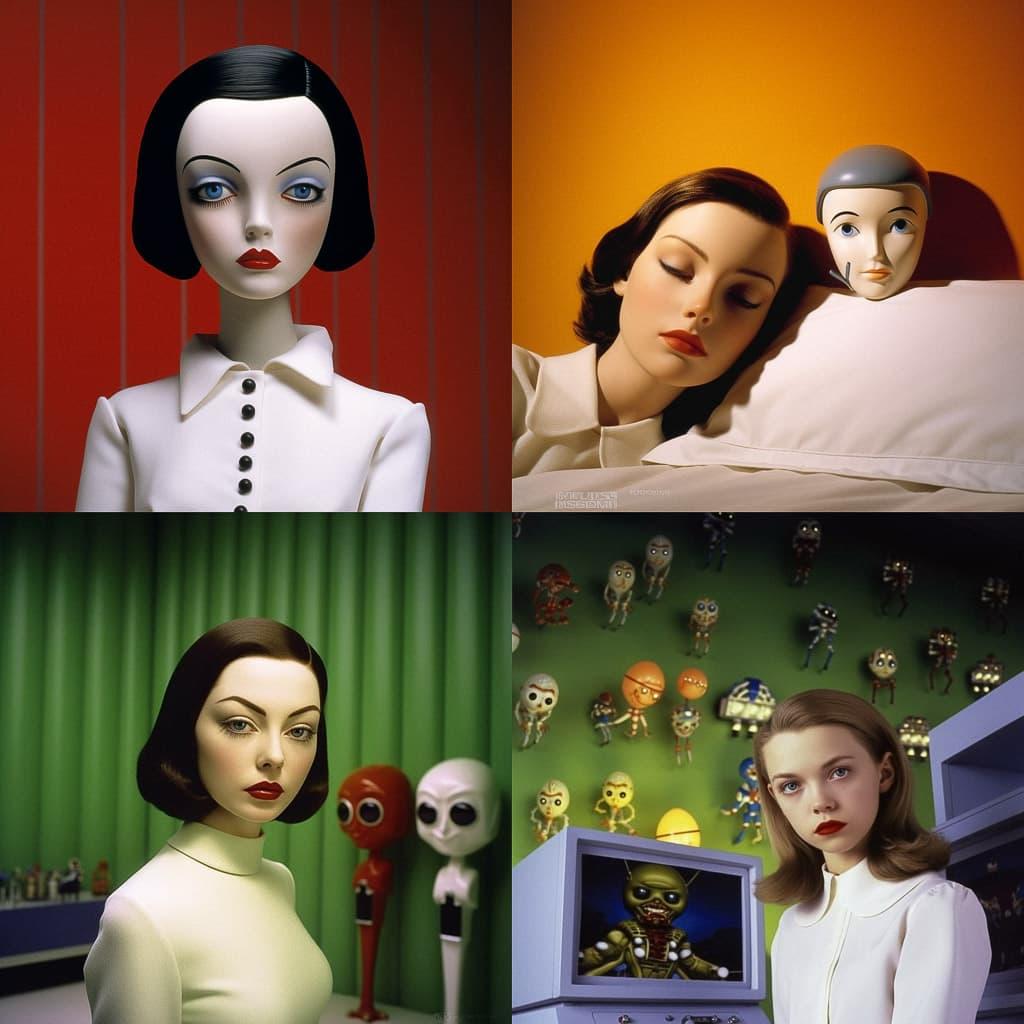 Laurie Simmons style, Midjourney V5.1, render 1 of 4