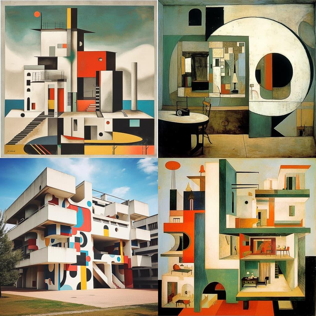 Le Corbusier style, Midjourney V5.1, render 1 of 4