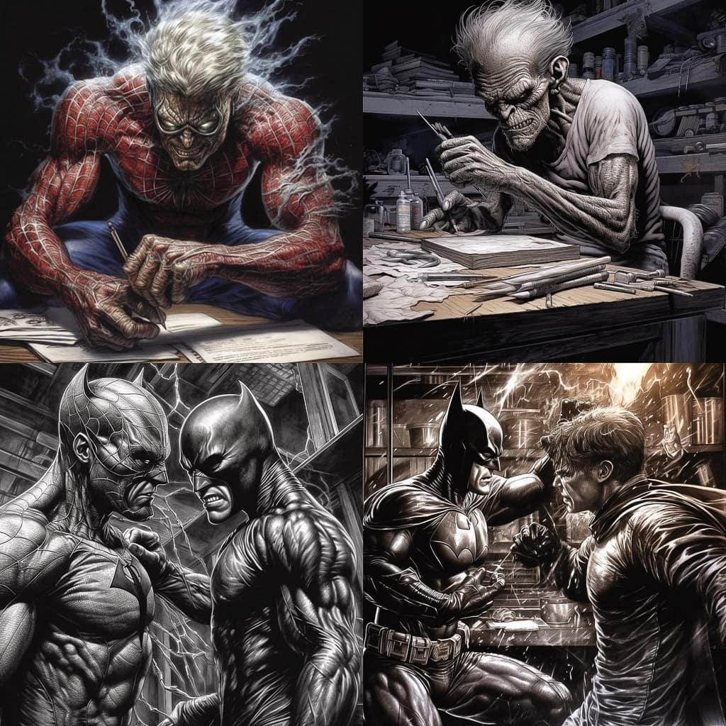 Lee Bermejo style, Midjourney V5.1, render 1 of 4