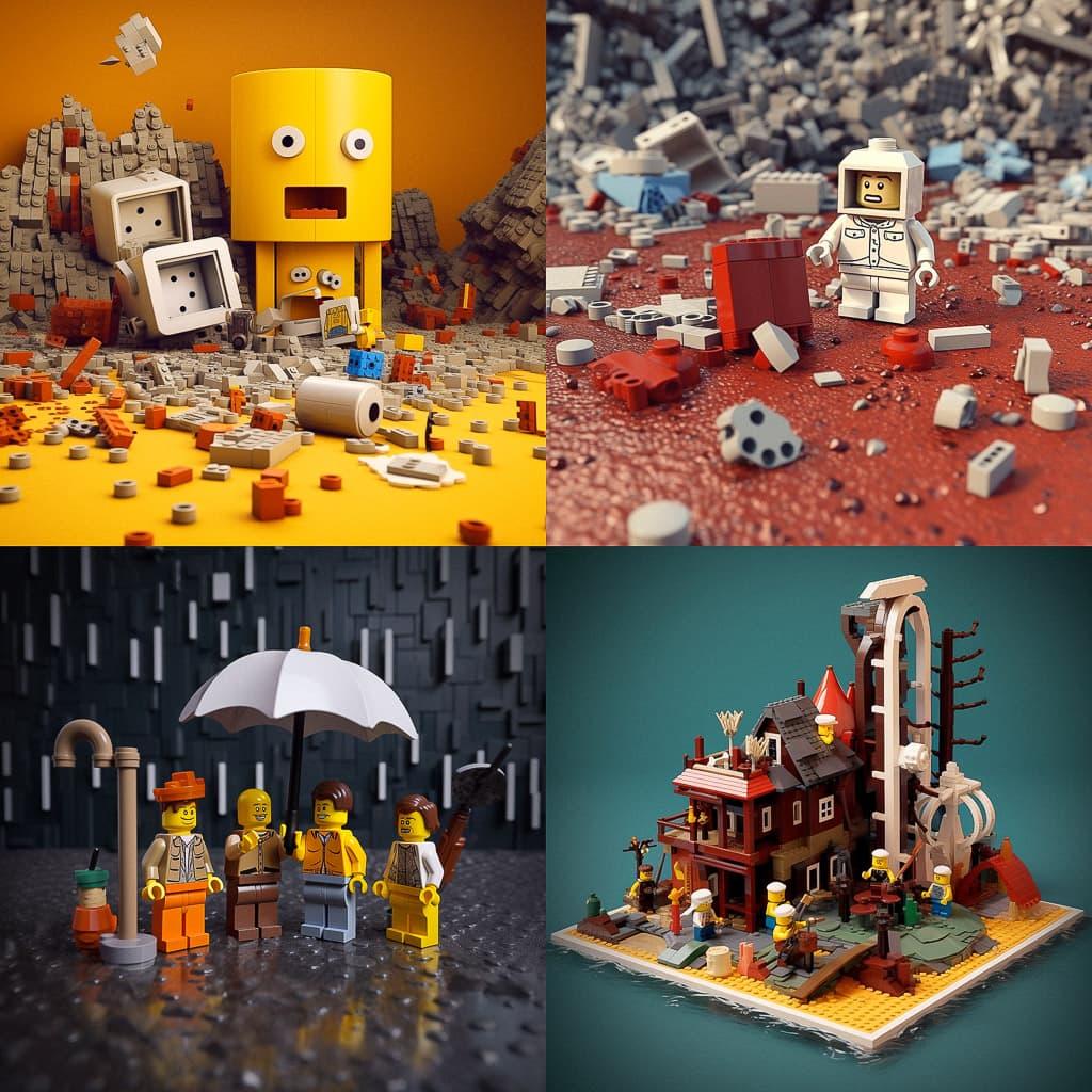 LEGO style style, Midjourney V5.1, render 1 of 4