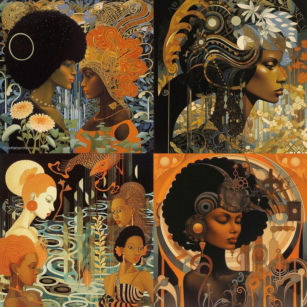 Leo and Diane Dillon style, Midjourney V5.1, render 1 of 4
