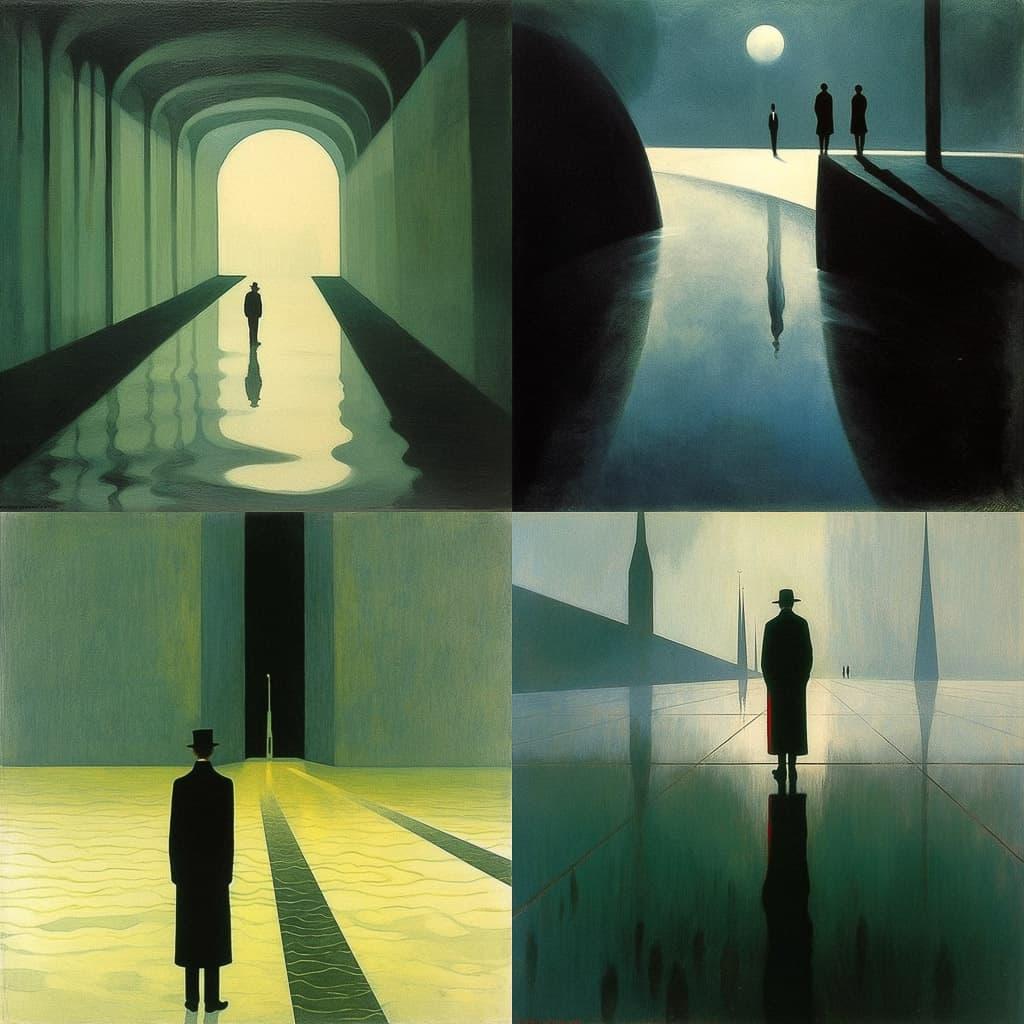 Leon Spilliaert style, Midjourney V5.1, render 1 of 4
