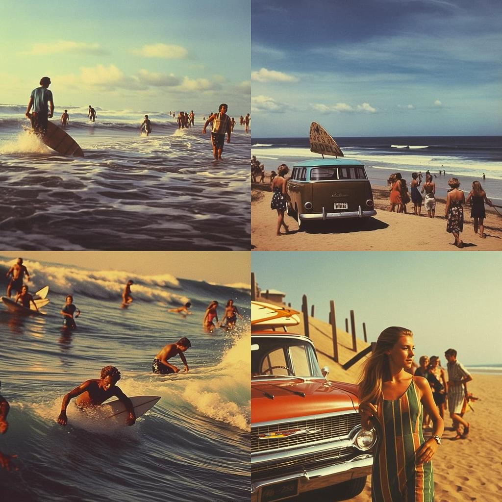 LeRoy Grannis style, Midjourney V5.1, render 1 of 4