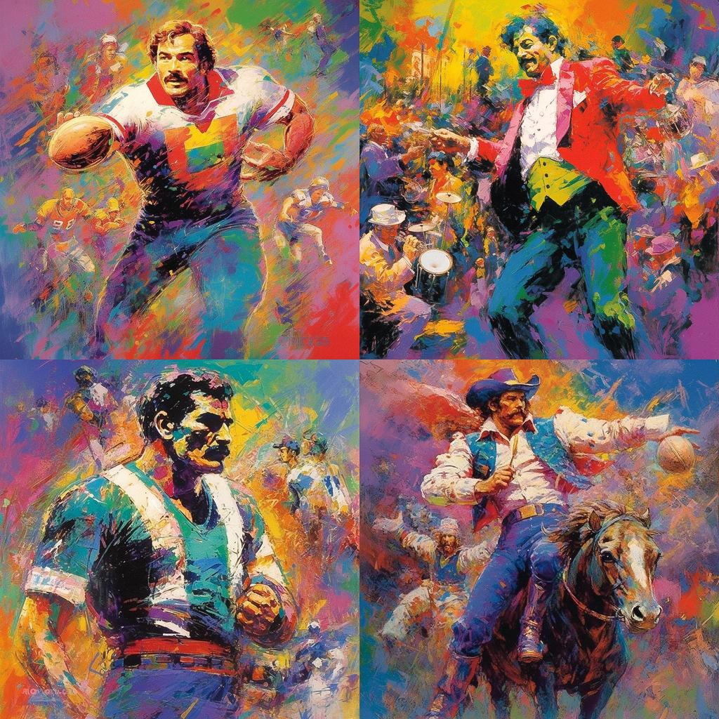 LeRoy Neiman style, Midjourney V5.1, render 1 of 4