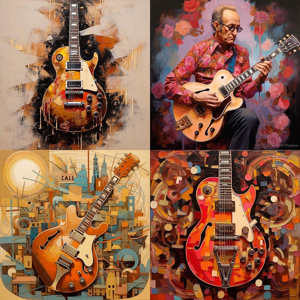 Les Paul style, Midjourney V5.1, render 1 of 4