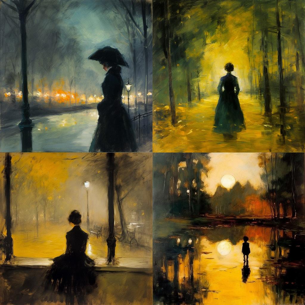 Lesser Ury style, Midjourney V5.1, render 1 of 4