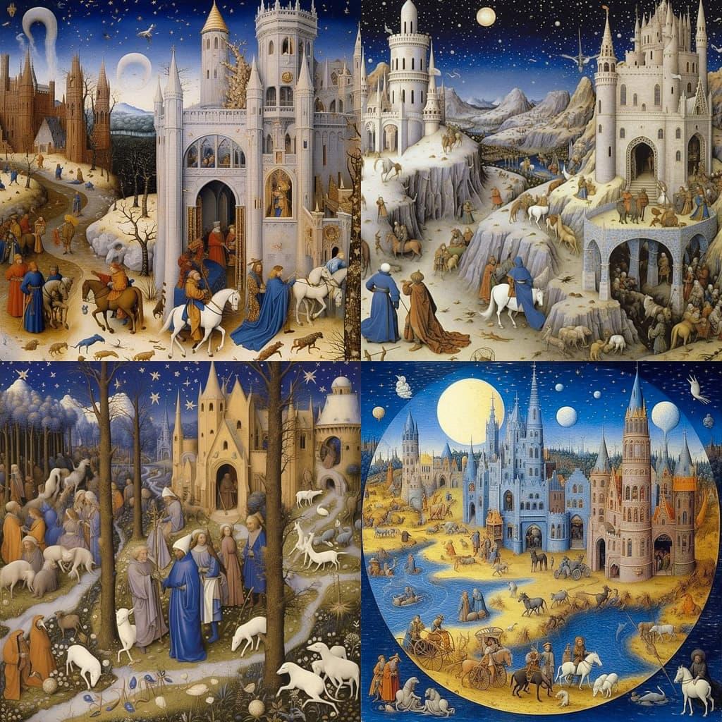 Limbourg brothers style, Midjourney V5.1, render 1 of 4