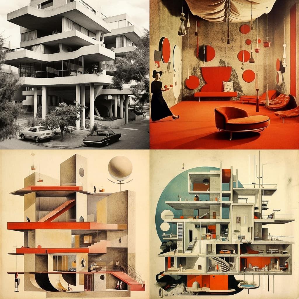 Lina Bo Bardi style, Midjourney V5.1, render 1 of 4