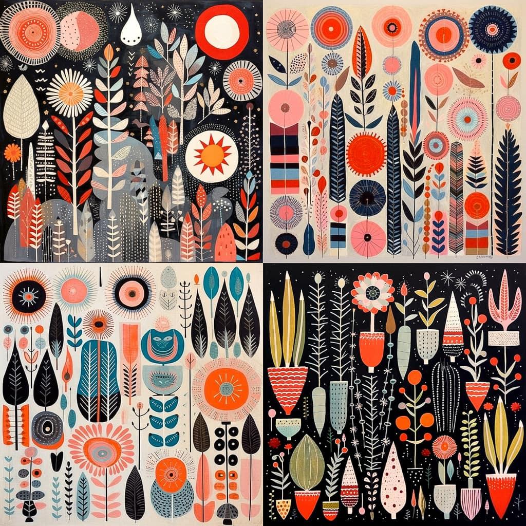 Lisa Congdon style, Midjourney V5.1, render 1 of 4