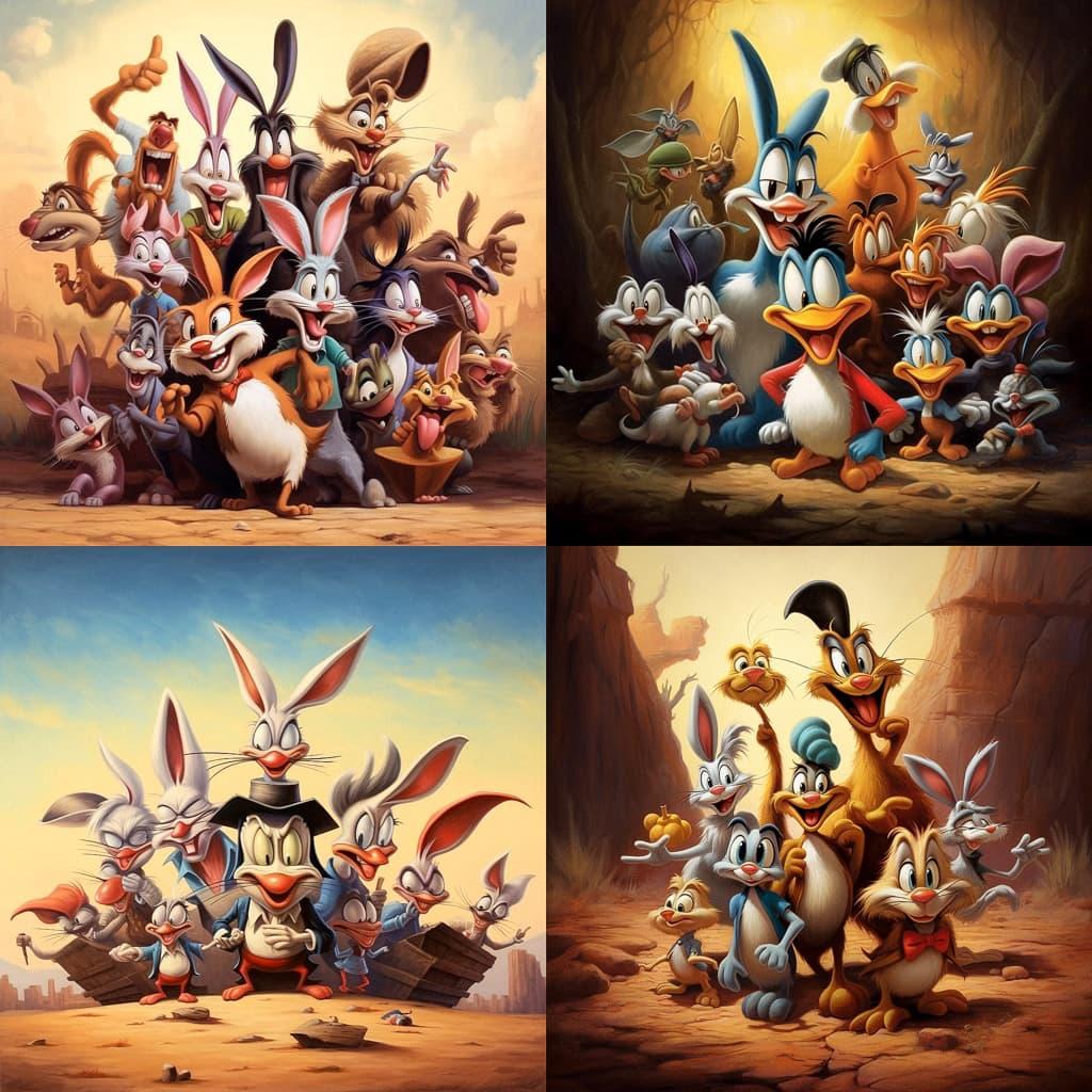 Looney Tunes style, Midjourney V5.1, render 1 of 4