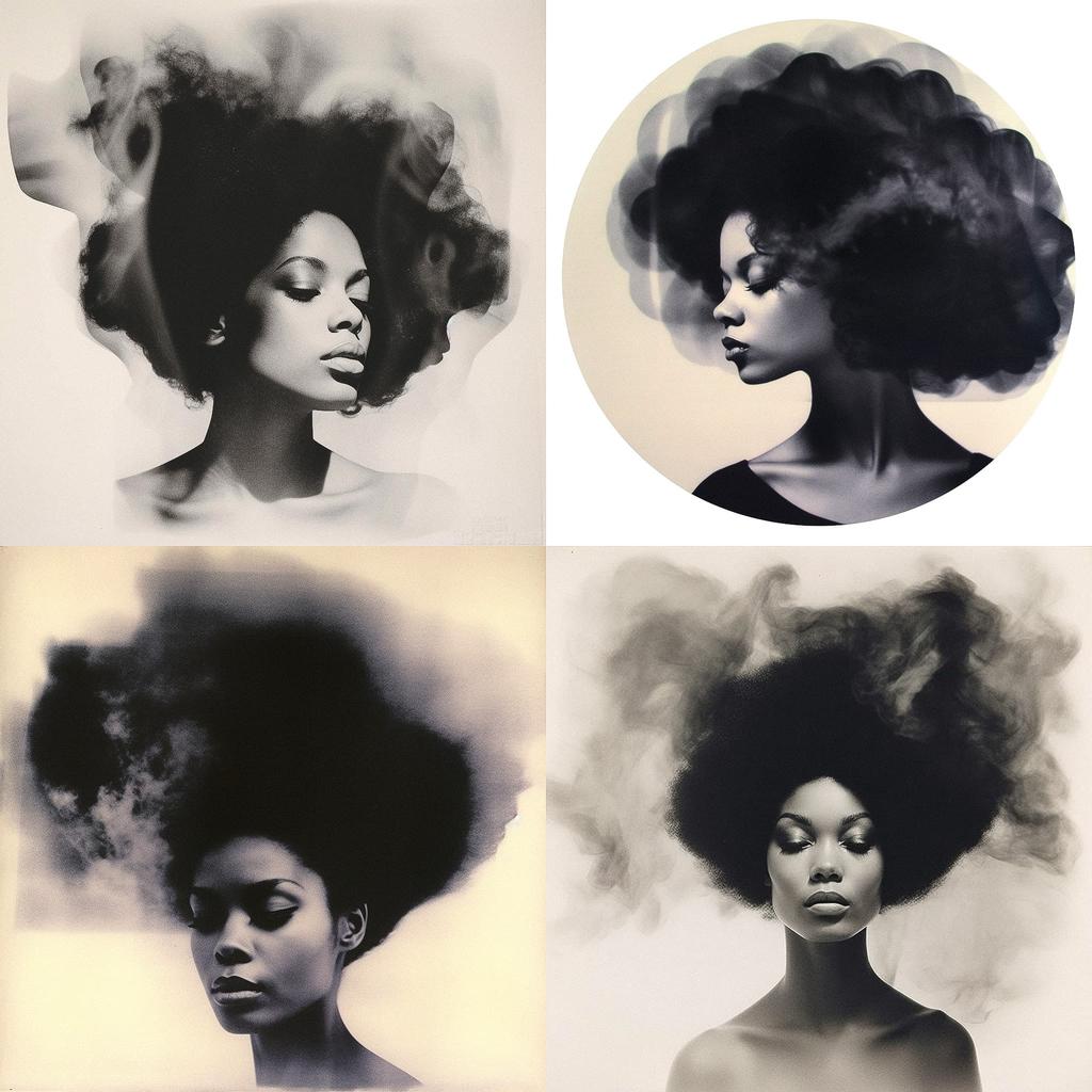 Lorna Simpson style, Midjourney V5.1, render 1 of 4