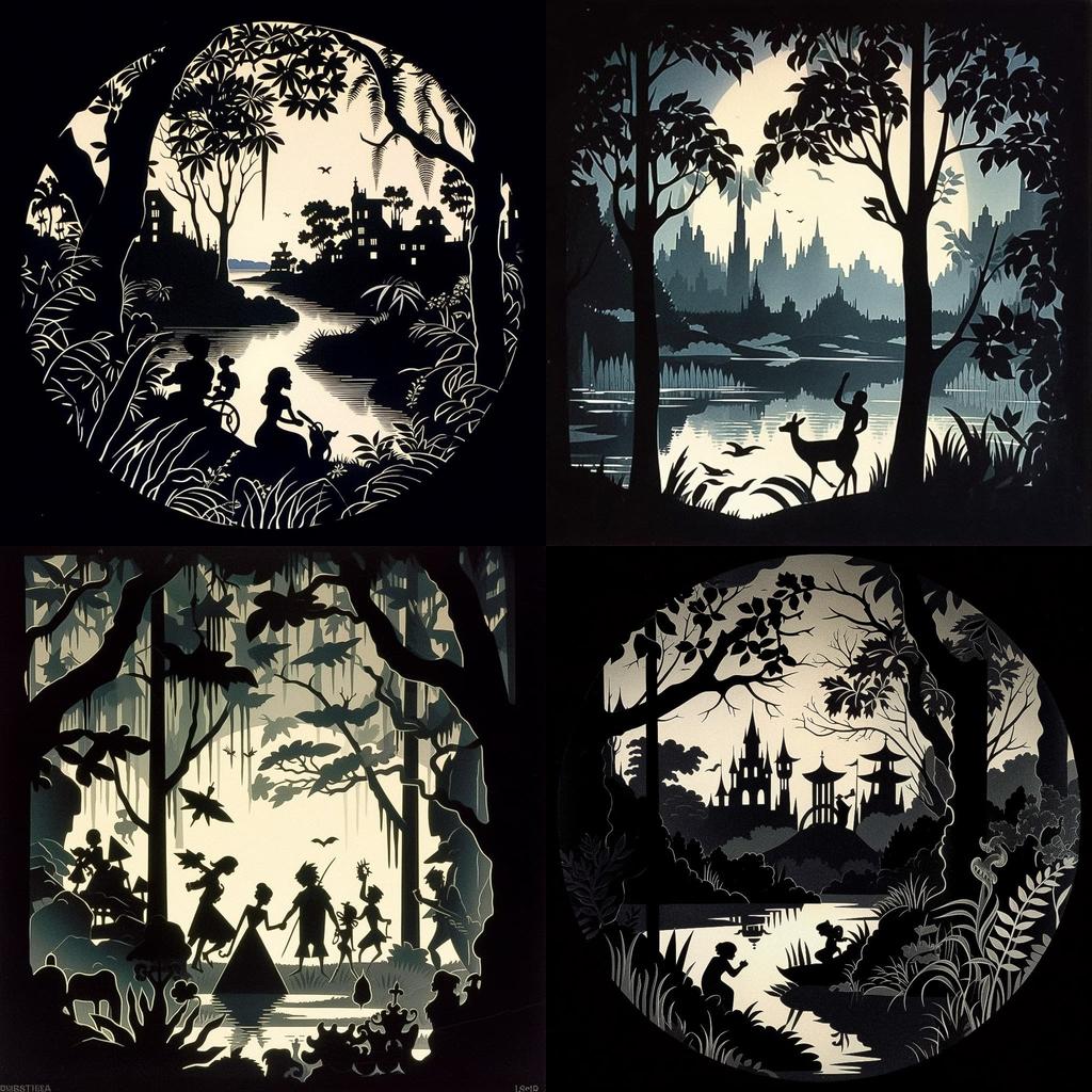 Lotte Reiniger style, Midjourney V5.1, render 1 of 4