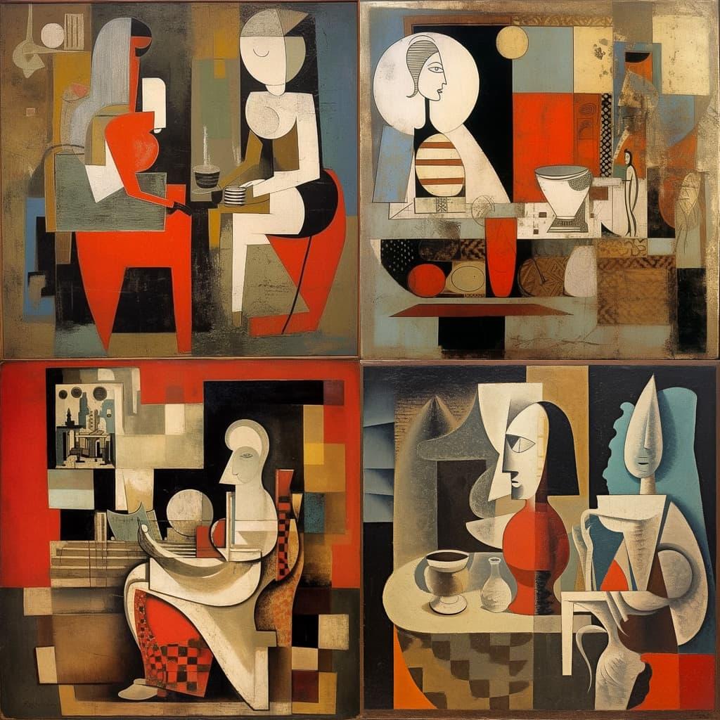 Louis Marcoussis style, Midjourney V5.1, render 1 of 4
