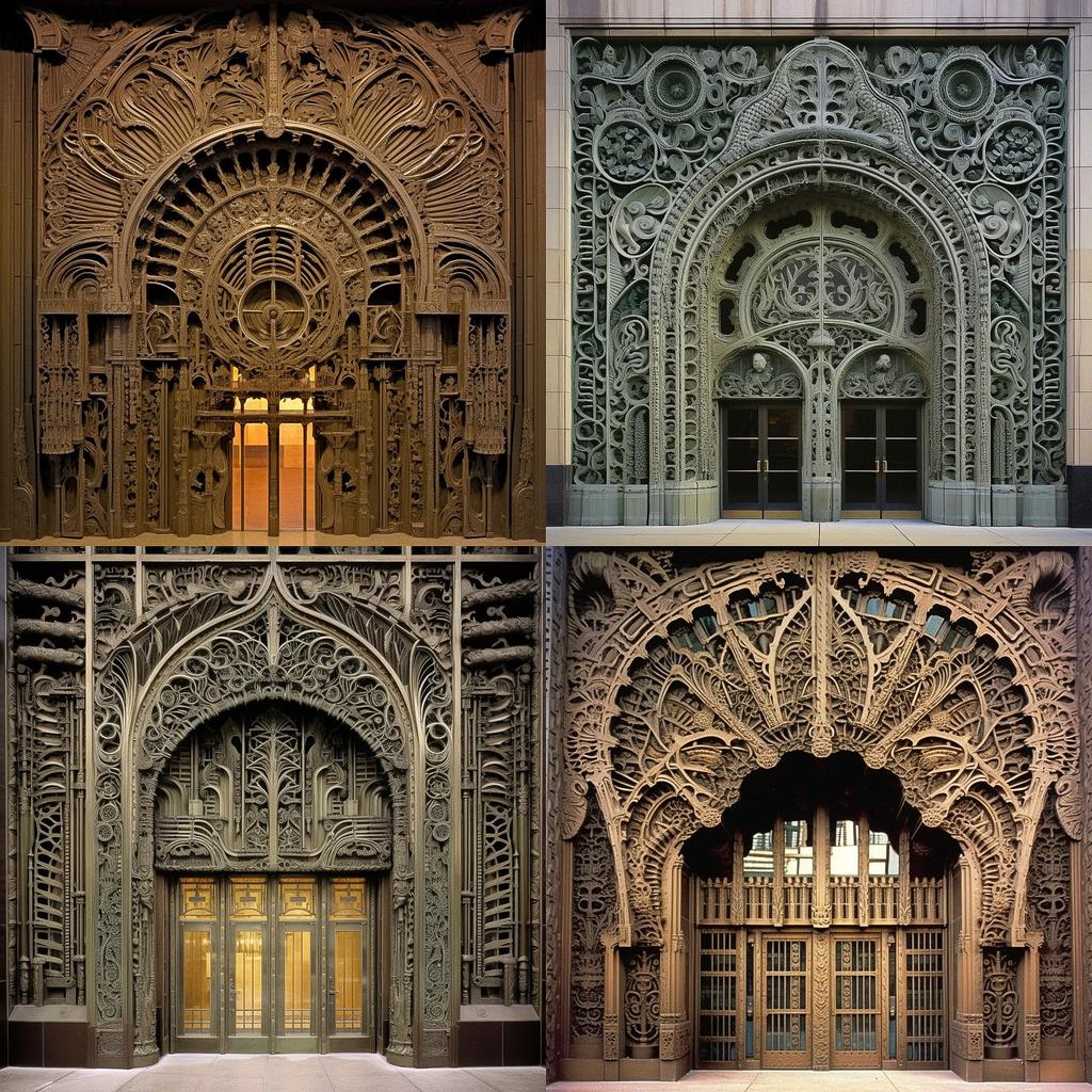 Louis Sullivan style, Midjourney V5.1, render 1 of 4