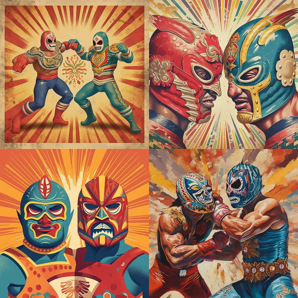 Lucha libre style, Midjourney V5.1, render 1 of 4