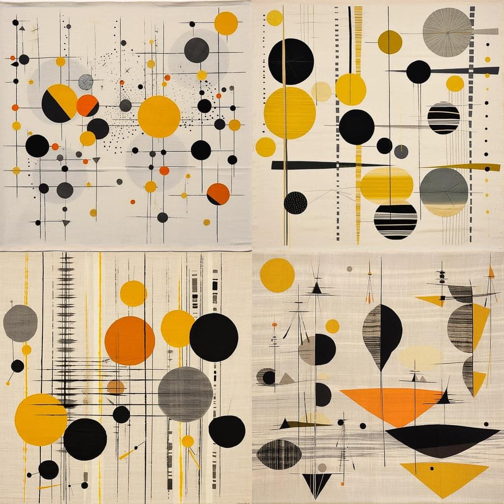 Lucienne Day style, Midjourney V5.1, render 1 of 4