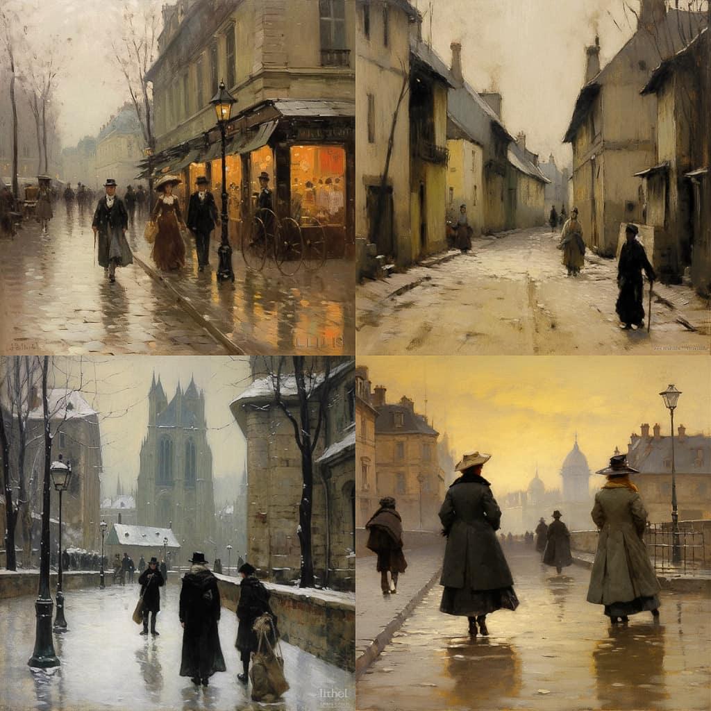 Luigi Loir style, Midjourney V5.1, render 1 of 4