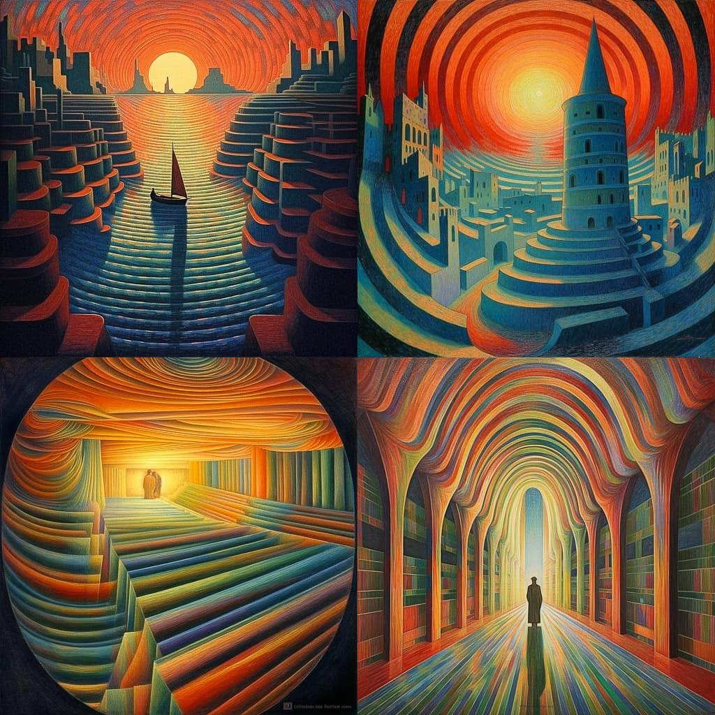 Luigi Russolo style, Midjourney V5.1, render 1 of 4