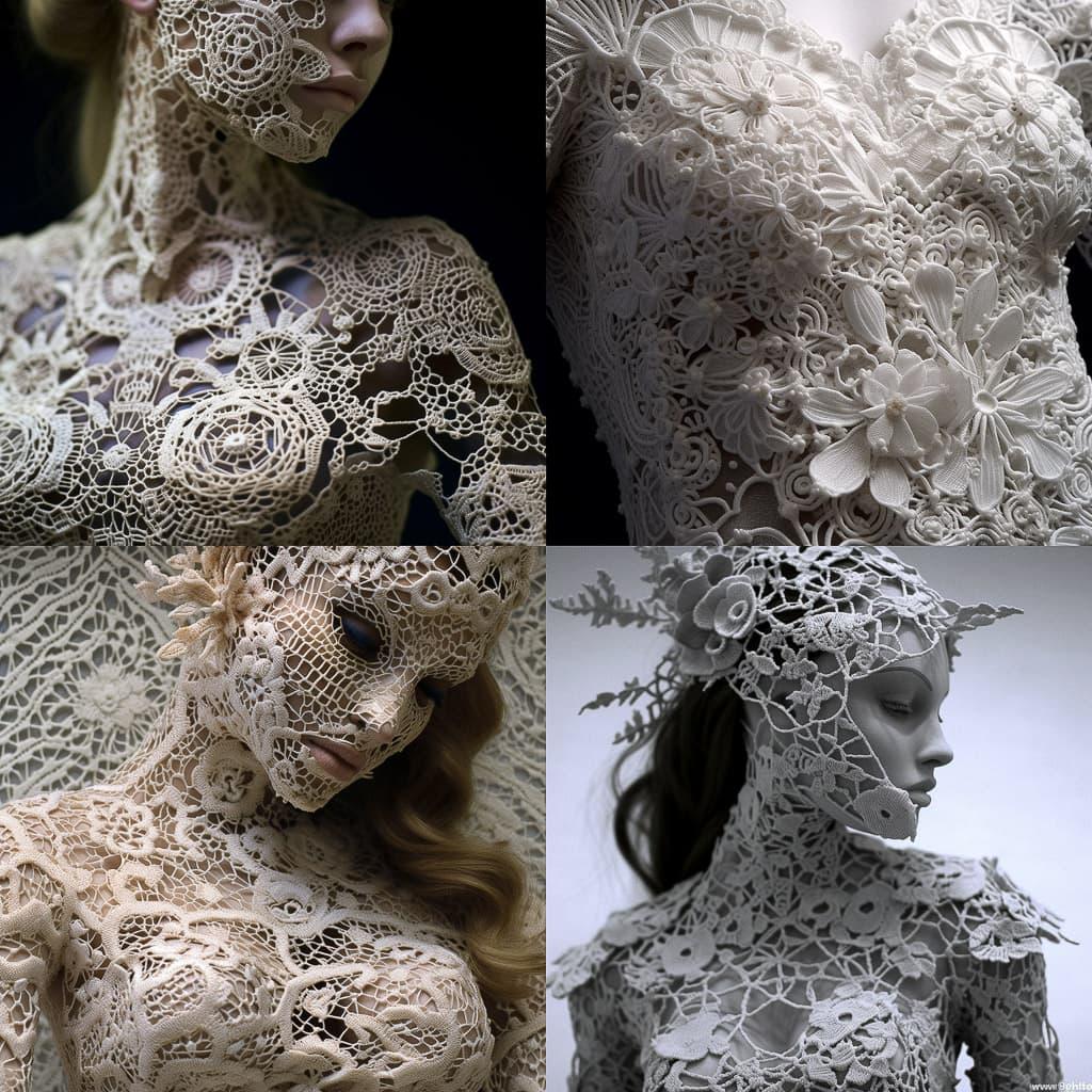 Made of lace style, Midjourney V5.1, render 1 of 4