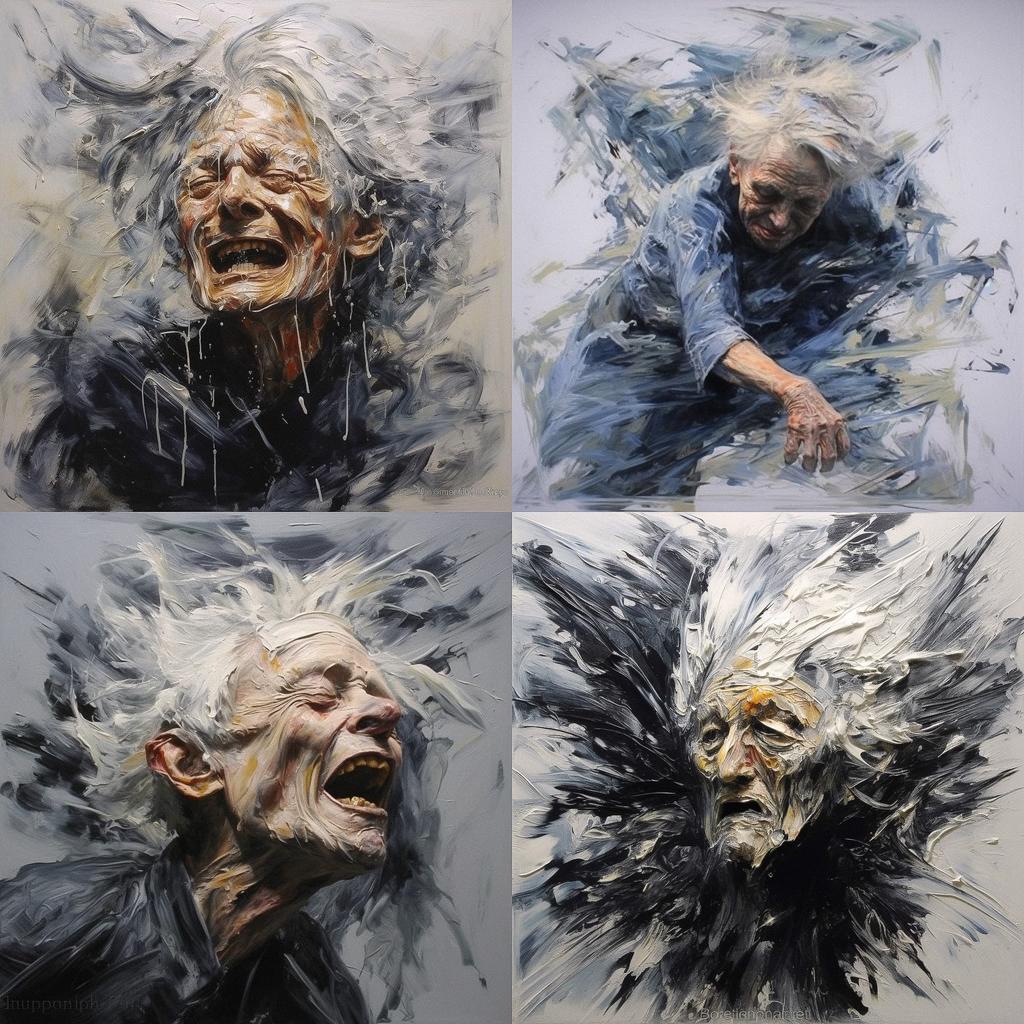 Maggi Hambling style, Midjourney V5.1, render 1 of 4