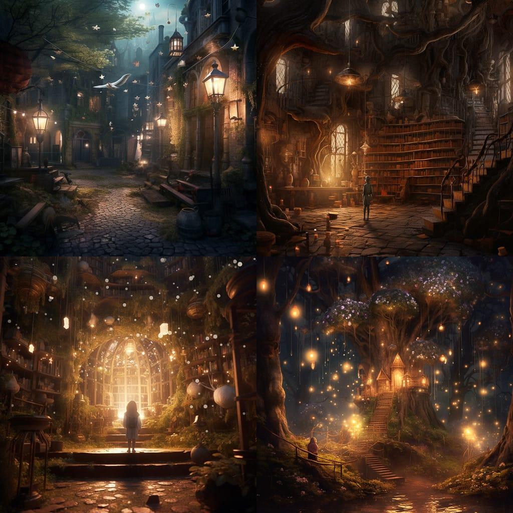 Magical atmosphere style, Midjourney V5.1, render 1 of 4