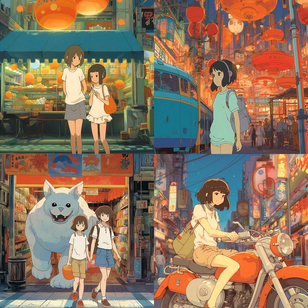 Mamoru Hosoda style, Midjourney V5.1, render 1 of 4