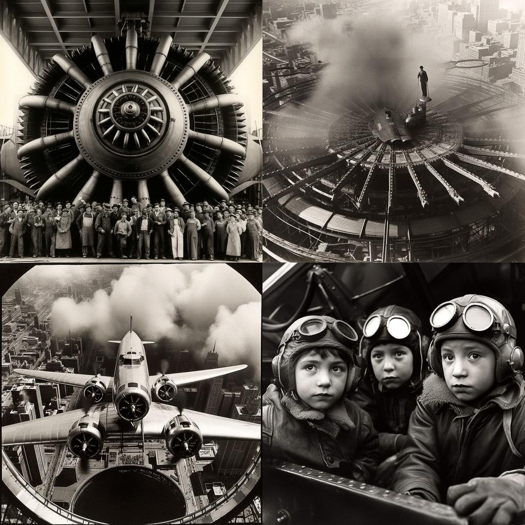 Margaret Bourke-White style, Midjourney V5.1, render 1 of 4