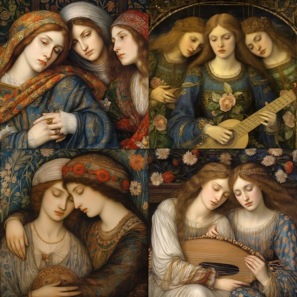 Marie Spartali Stillman style, Midjourney V5.1, render 1 of 4