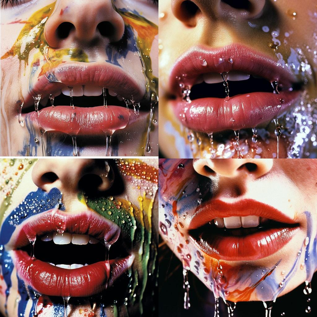 Marilyn Minter style, Midjourney V5.1, render 1 of 4