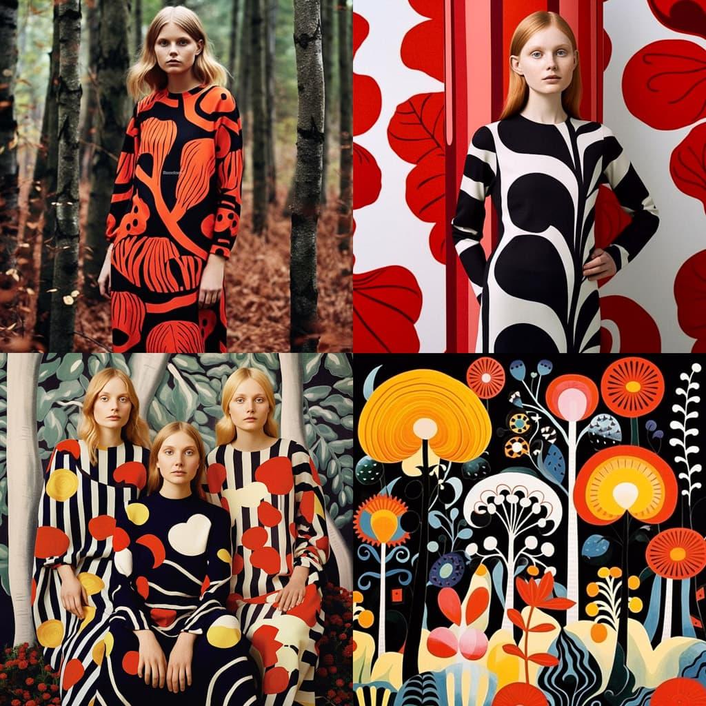 Marimekko style, Midjourney V5.1, render 1 of 4