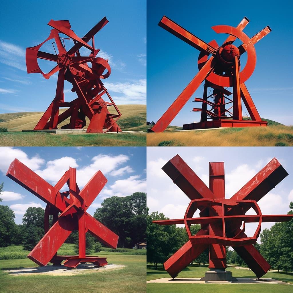 Mark di Suvero style, Midjourney V5.1, render 1 of 4