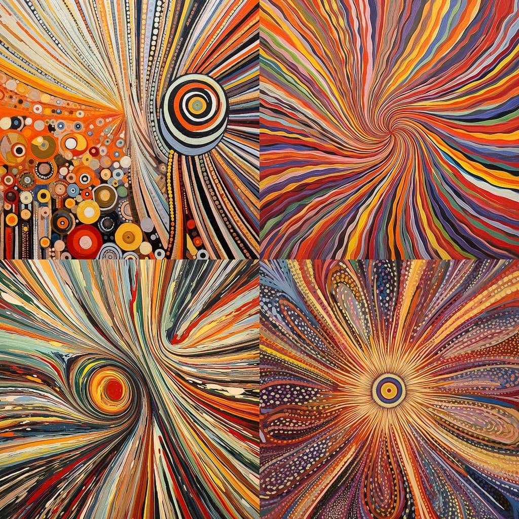 Mark Grotjahn style, Midjourney V5.1, render 1 of 4