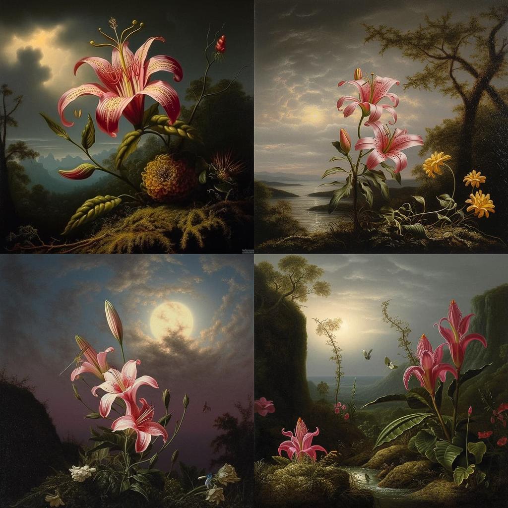 Martin Johnson Heade style, Midjourney V5.1, render 1 of 4