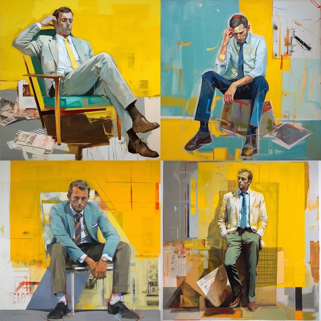 Martin Kippenberger style, Midjourney V5.1, render 1 of 4