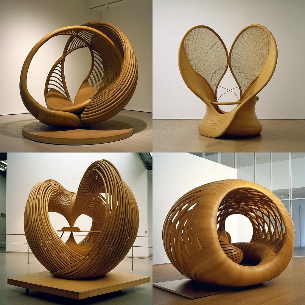 Martin Puryear style, Midjourney V5.1, render 1 of 4