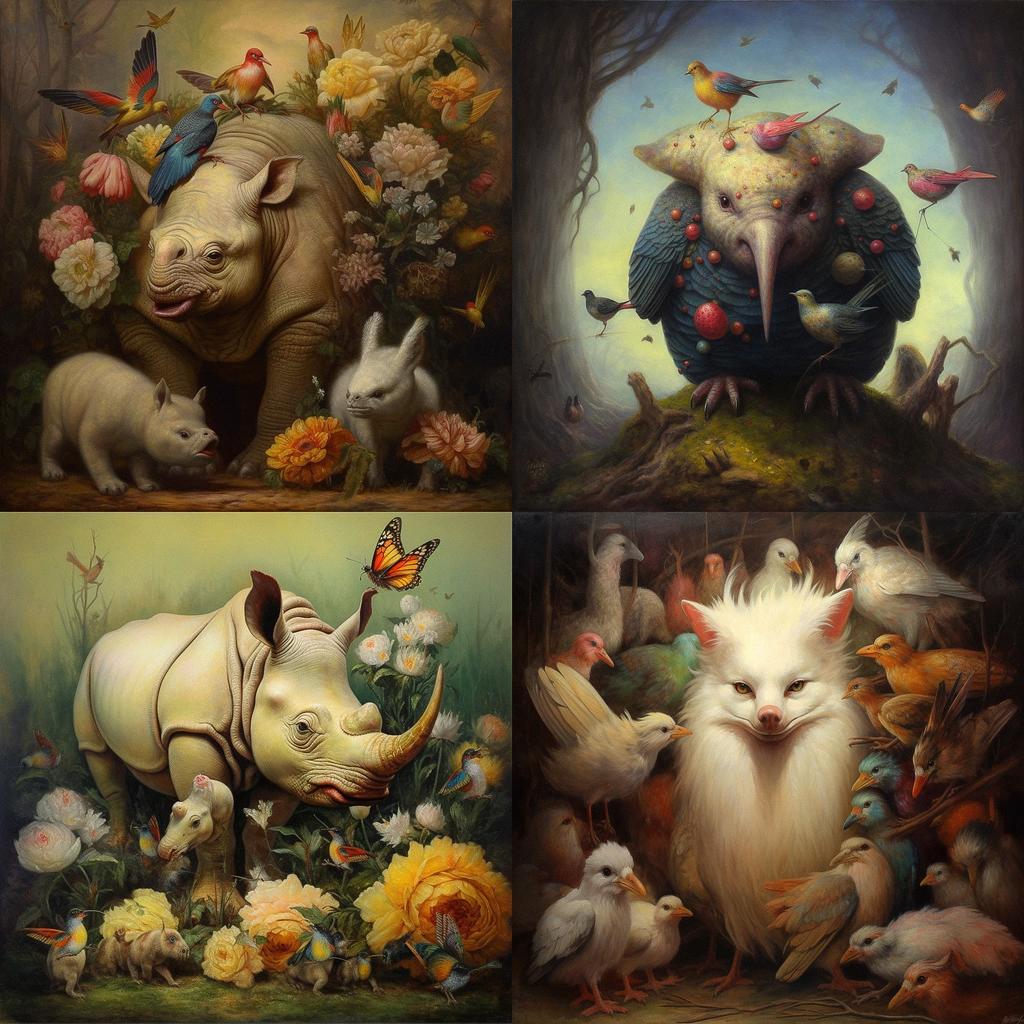 Martin Wittfooth style, Midjourney V5.1, render 1 of 4