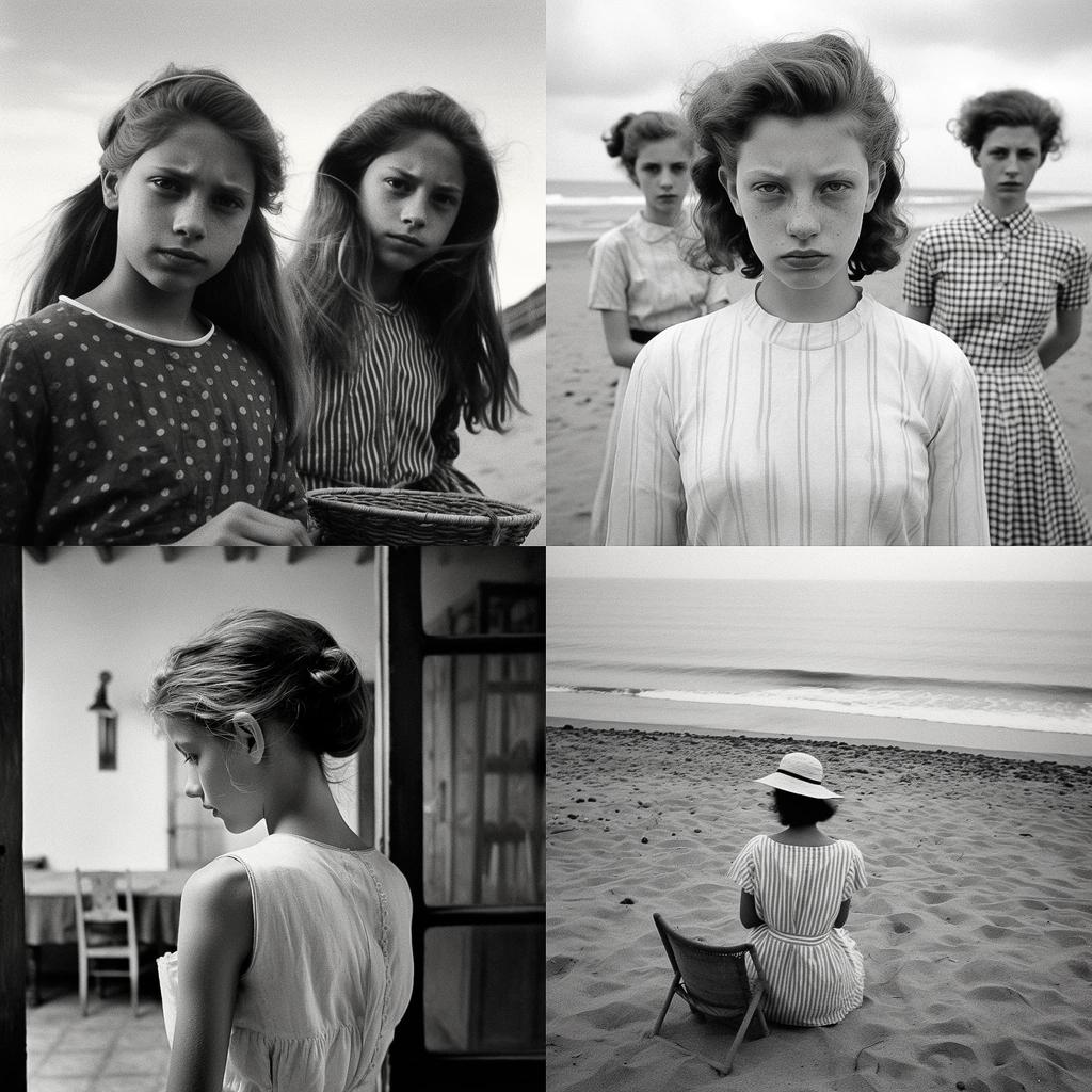 Martine Franck style, Midjourney V5.1, render 1 of 4