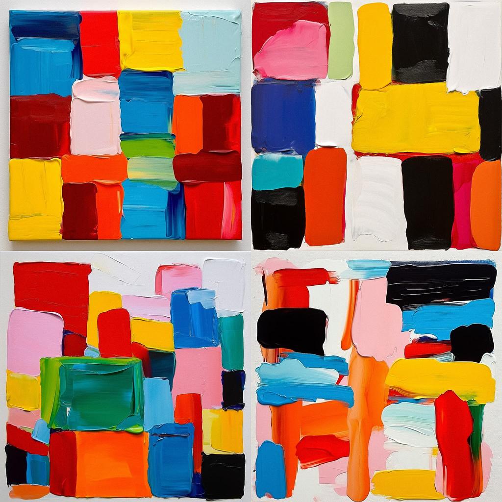 Mary Heilmann style, Midjourney V5.1, render 1 of 4