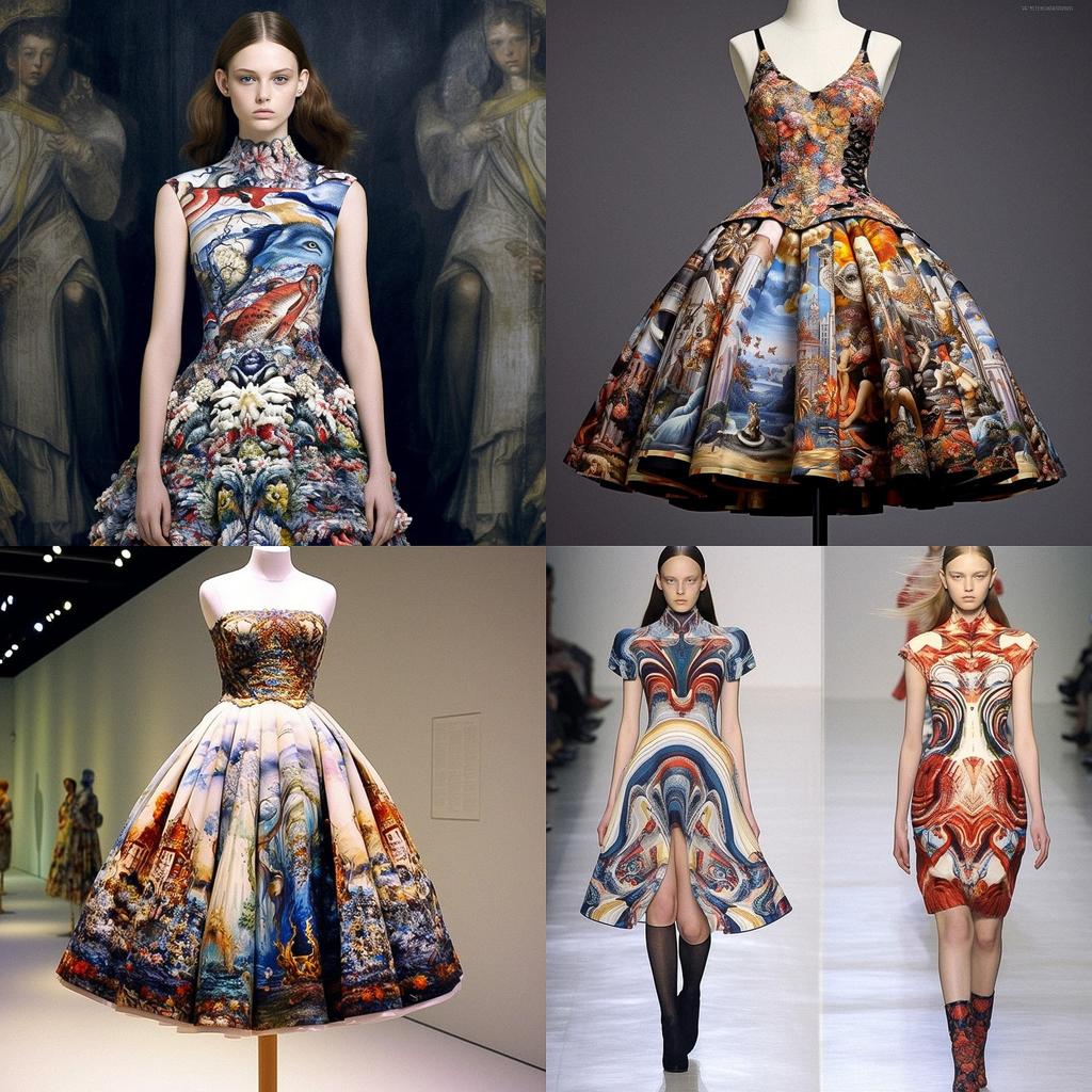 Mary Katrantzou style, Midjourney V5.1, render 1 of 4