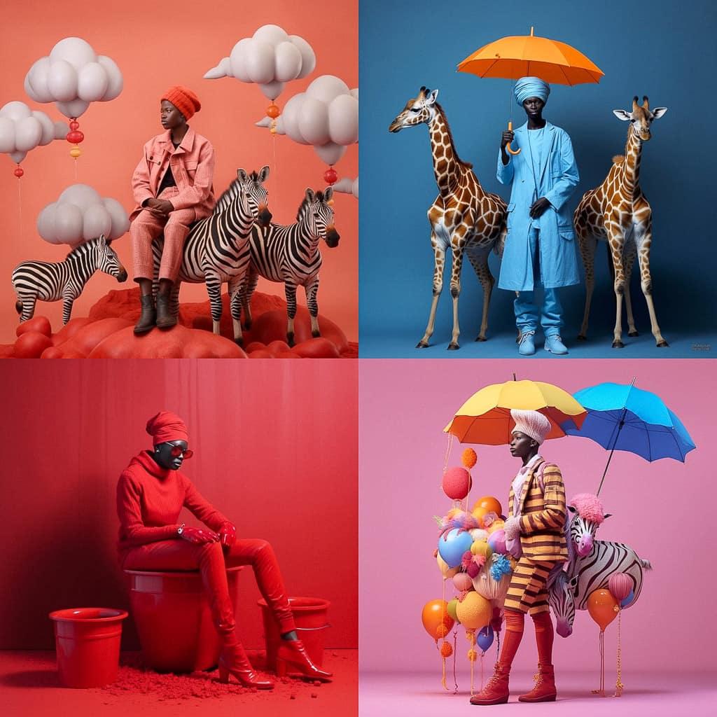 Mary Sibande style, Midjourney V5.1, render 1 of 4