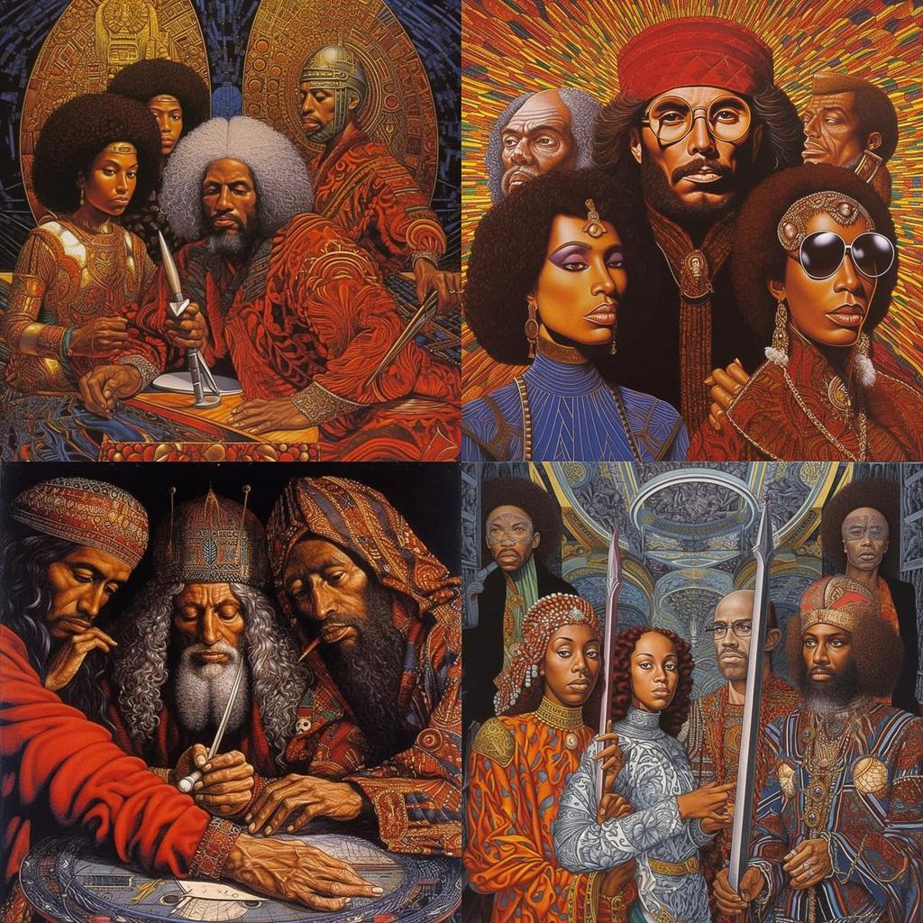 Mati Klarwein style, Midjourney V5.1, render 1 of 4