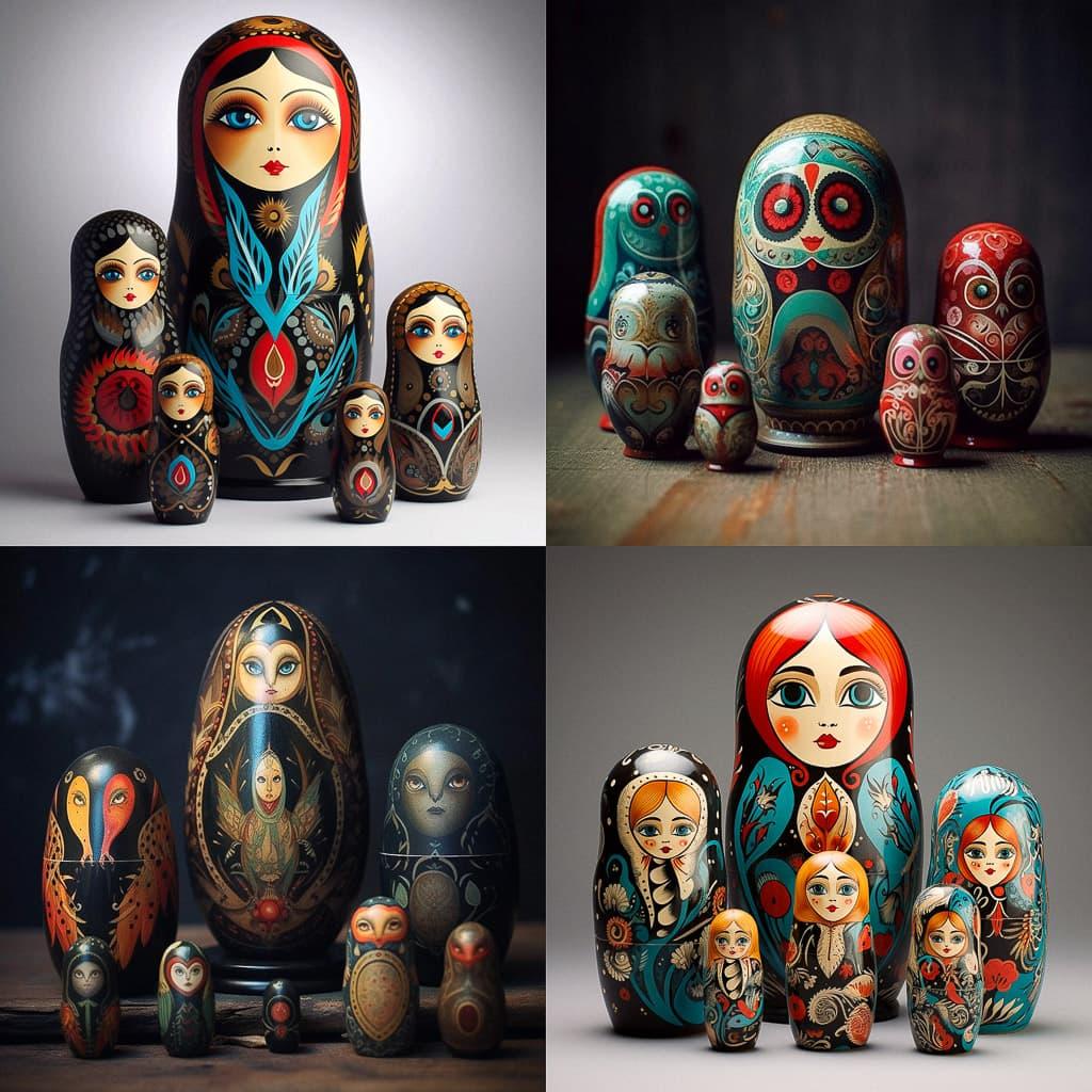 Matryoshka style, Midjourney V5.1, render 1 of 4