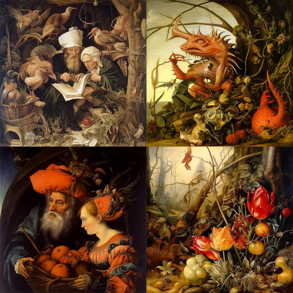 Matthias Grunewald style, Midjourney V5.1, render 1 of 4