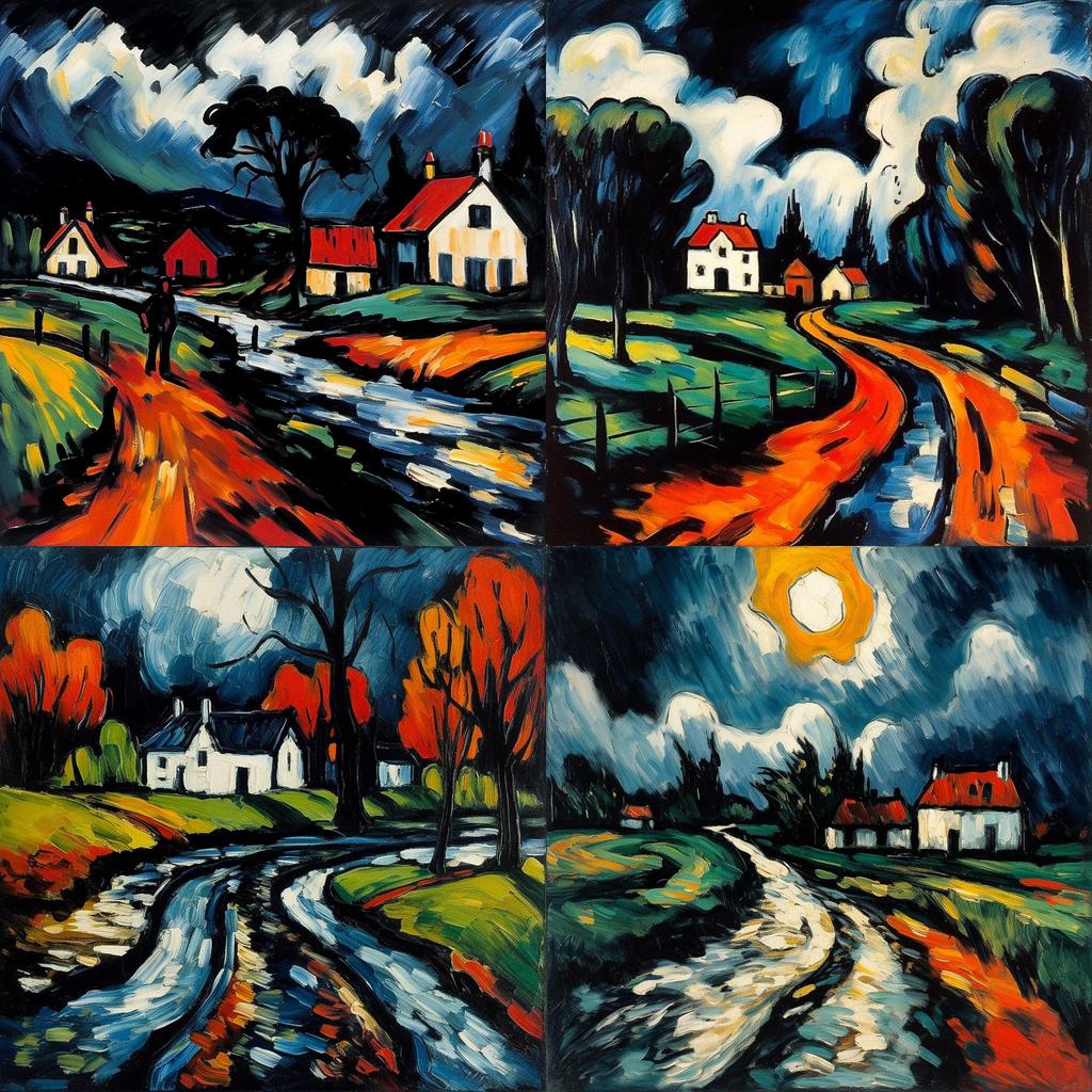 Maurice de Vlaminck style, Midjourney V5.1, render 1 of 4
