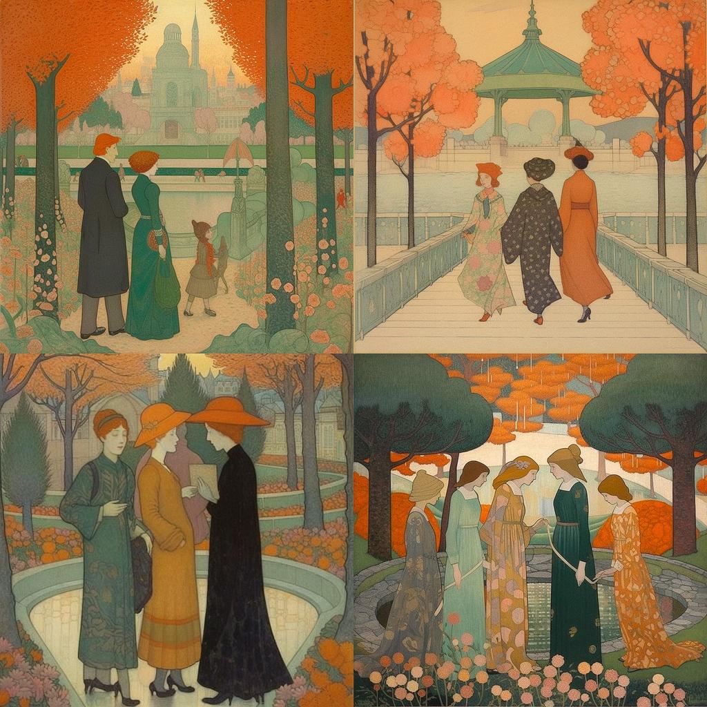 Maurice Denis style, Midjourney V5.1, render 1 of 4