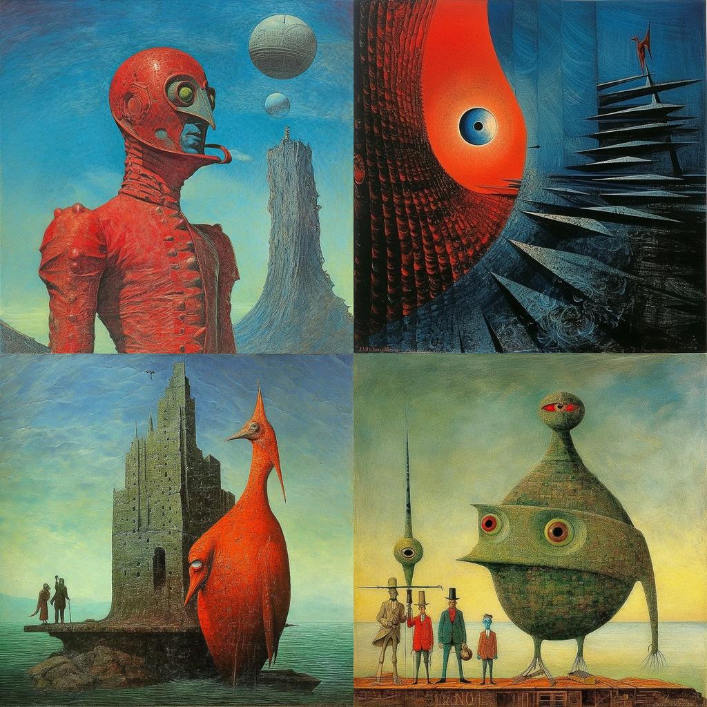 Max Ernst style, Midjourney V5.1, render 1 of 4