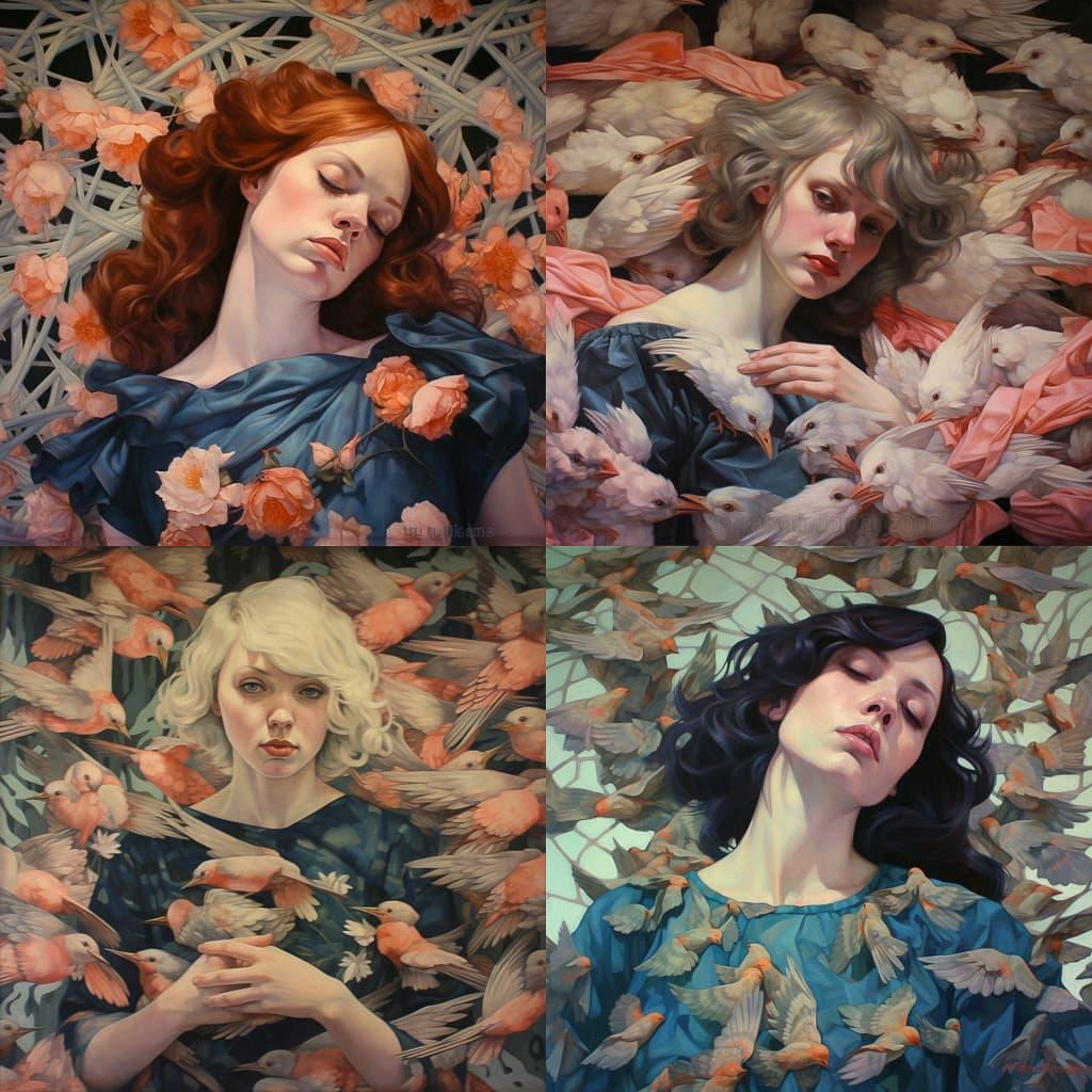 Meghan Howland style, Midjourney V5.1, render 1 of 4